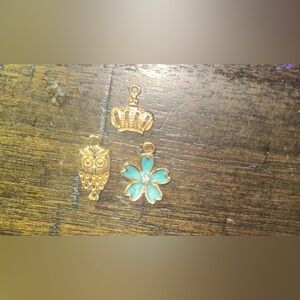 3 Gold Tone Charms